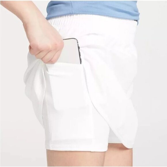 DSG Womens Mid-Rise Stride Skort White With Built-In Short White XXL - Picture 1 of 9